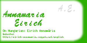 annamaria eirich business card